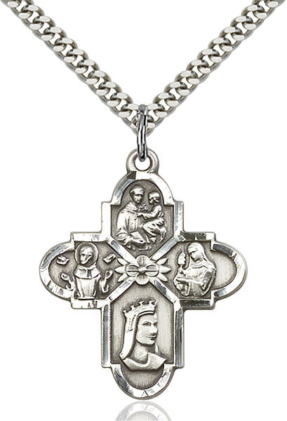 Sterling Silver Franciscan 4-Way Pendant