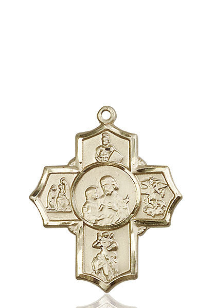 Medalla de bombero de 5 posiciones en oro de 14 kt