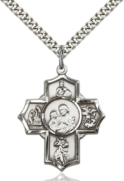 Sterling Silver 5-Way Firefighter Pendant