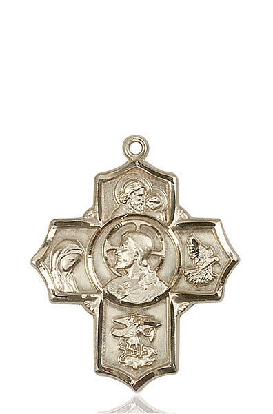 14kt Gold Sacred Heart 5-Way Medal