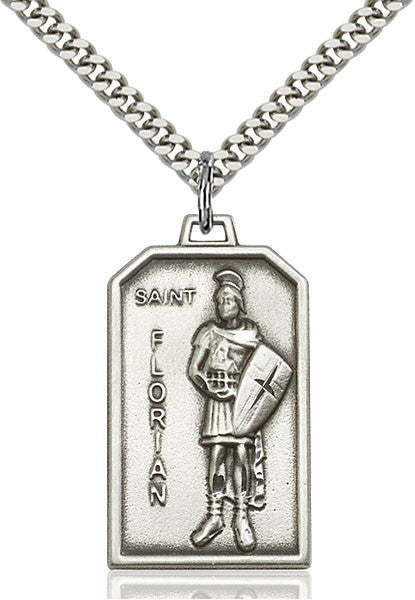 Sterling Silver St. Florian Pendant