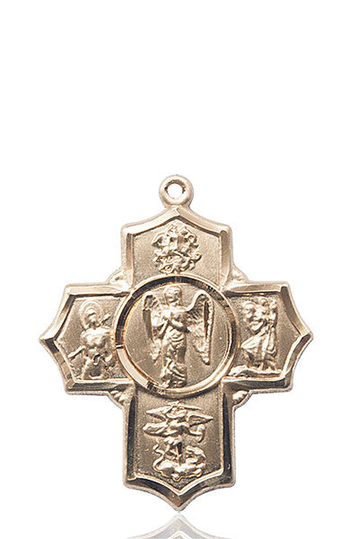 14kt Gold Warrior 5-Way Medal