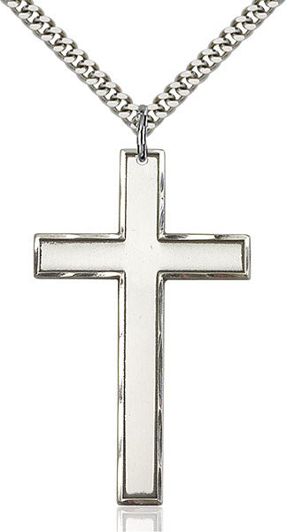 Colgante de cruz de plata esterlina