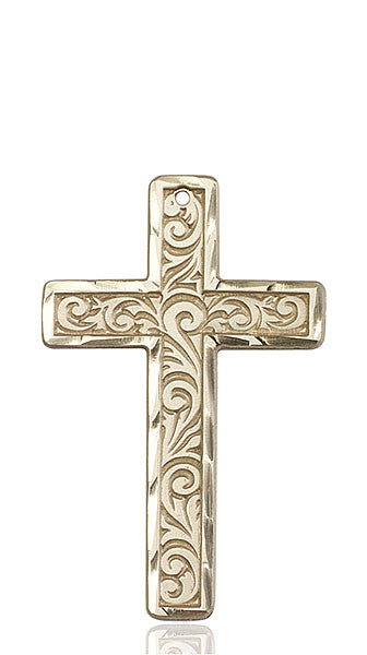 14kt Gold Knurled Cross Medal