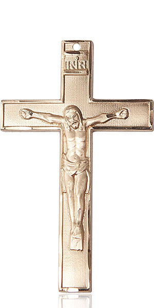 14kt Gold Crucifix Medal