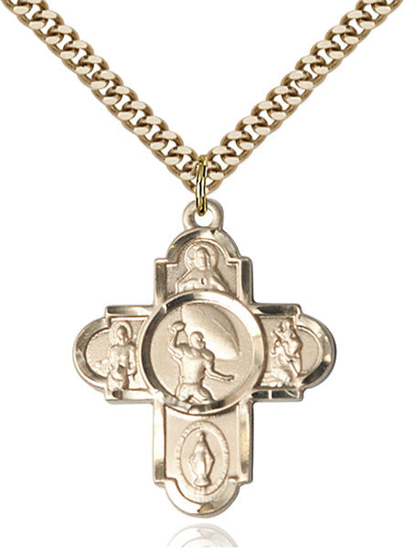 Gold Filled 5-Way / Football Pendant