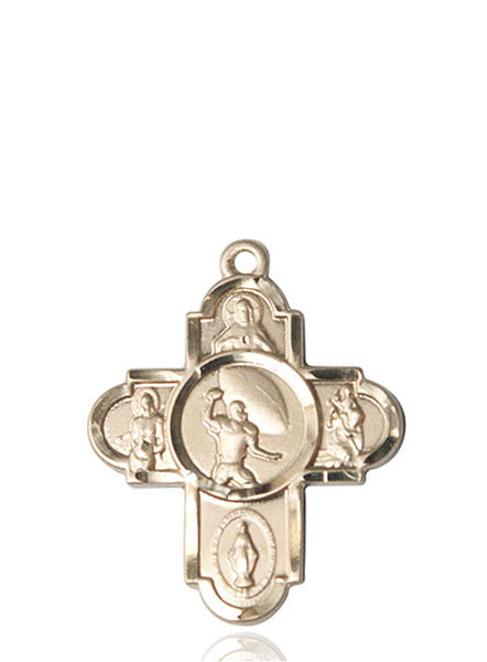 14kt Gold 5-Way / Football Medal