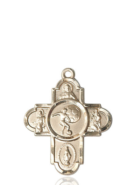 14kt Gold 5-Way / Soccer Medal