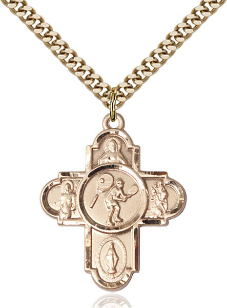 Gold Filled 5-Way Tennis Pendant