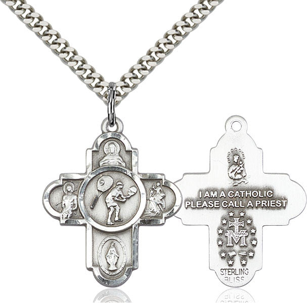 Sterling Silver 5-Way Tennis Pendant