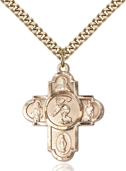 Gold Filled 5-Way Swimming Pendant