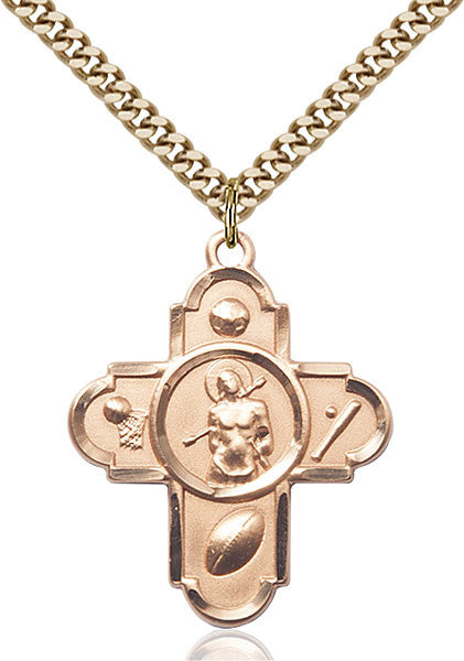 Gold Filled 5-WAY/ST. SEBASTIAN Pendant