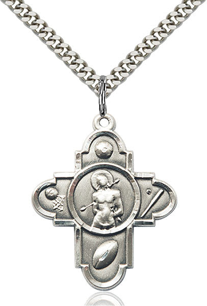 Sterling Silver 5-WAY/ST. SEBASTIAN Pendant