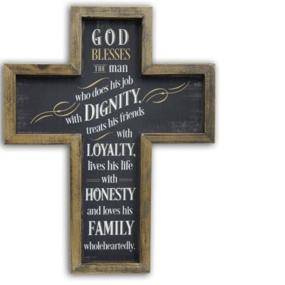 God Blesses the Man Wall Cross