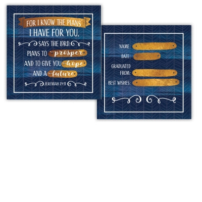 For I Know the Plans Graduation Plaque