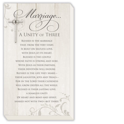 Marriage...A Unity of Three Wall Plaque
