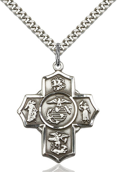 Sterling Silver 5-Way / Marines Pendant