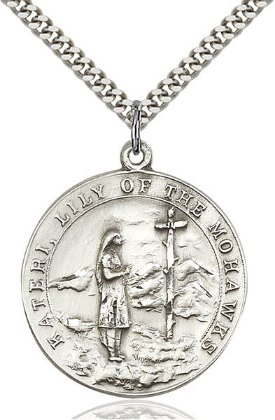 Sterling Silver St. Kateri Pendant