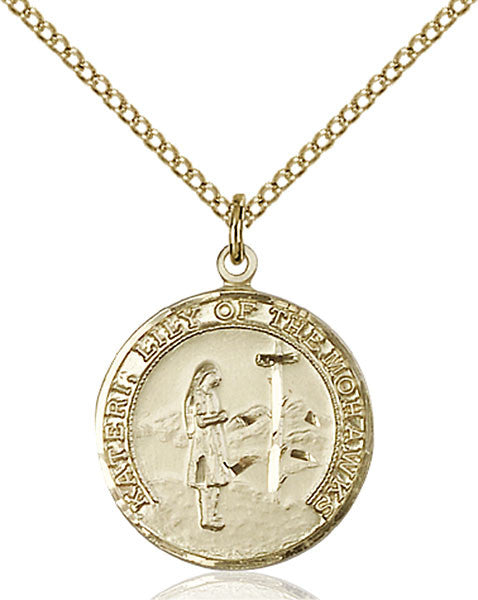 Gold Filled St. Kateri Pendant