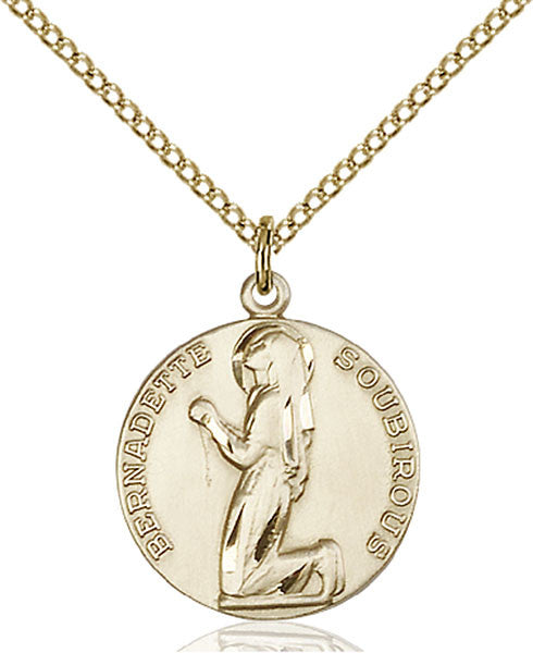 Gold Filled St. Bernadette Pendant