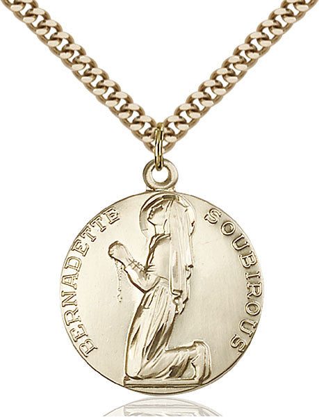 Gold Filled St. Bernadette Pendant