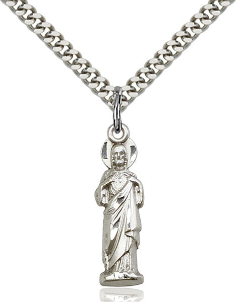 Sterling Silver Sacred Heart Pendant