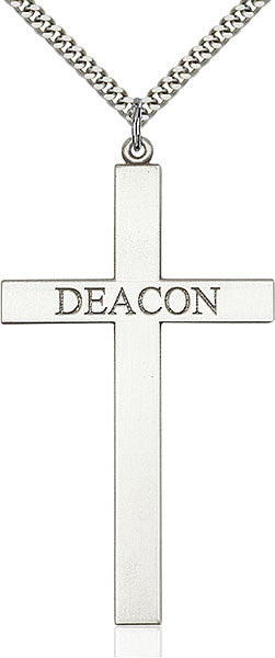Colgante de cruz de diácono de plata esterlina