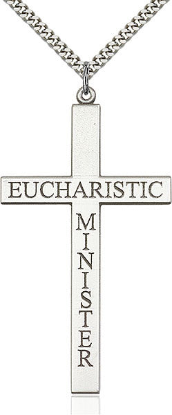 Colgante de cruz de ministro eucarístico de plata esterlina