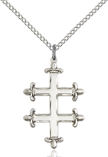 Sterling Silver Cross of Lorraine Pendant