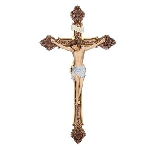 Crucifijo de pared ornamentado, 20.25"