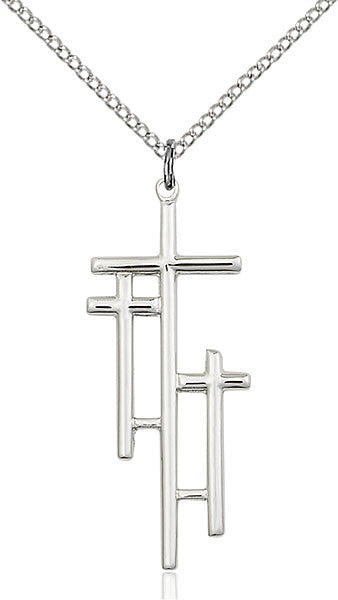 Colgante de cruz de plata esterlina