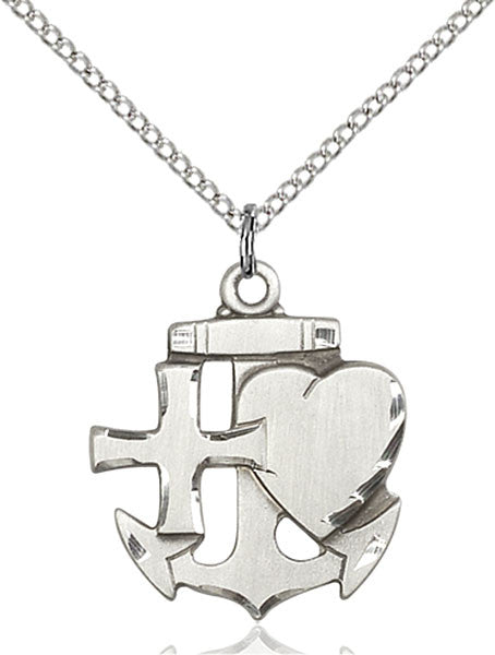 Sterling Silver Faith, Hope & Charity Pendant
