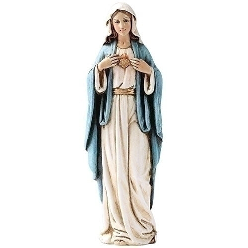 Figura/estatua del Inmaculado Corazón de María, 6"