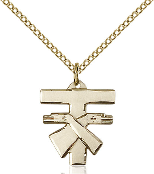 Gold Filled Franciscan Cross Pendant