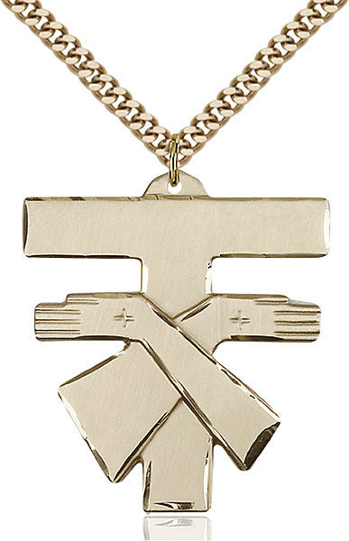 Gold Filled Franciscan Cross Pendant