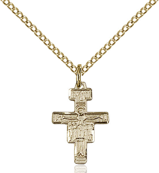 Gold Filled San Damiano Crucifix Pendant