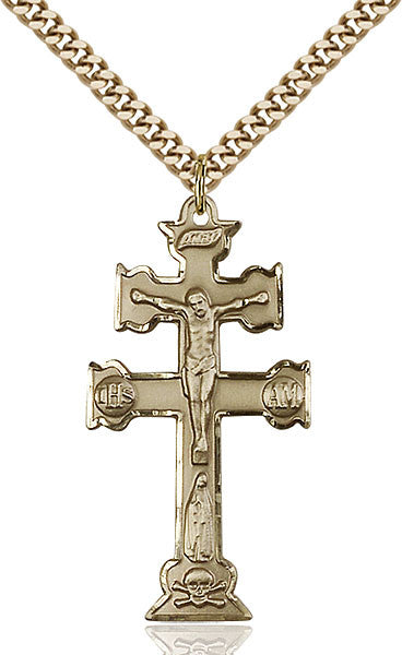 Gold Filled Caravaca Crucifix Pendant