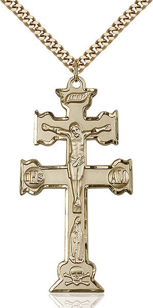 Gold Filled Caravaca Crucifix Pendant