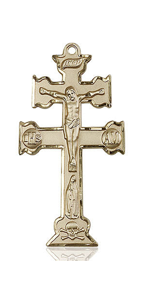 14kt Gold Caravaca Crucifix Medal