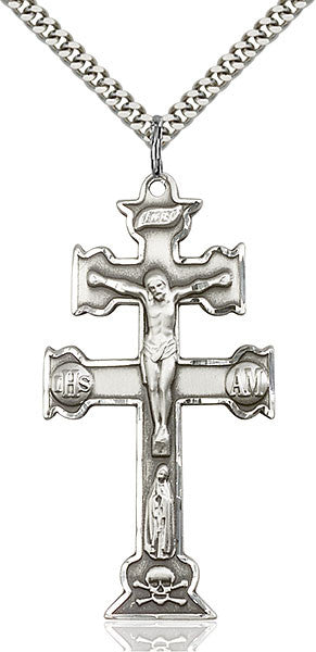 Sterling Silver Caravaca Crucifix Pendant