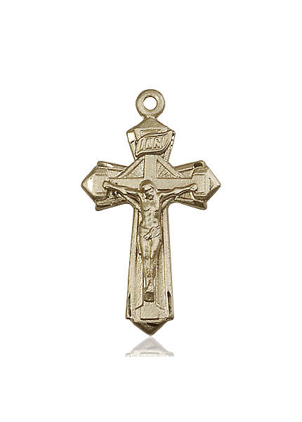 14kt Gold Crucifix Medal