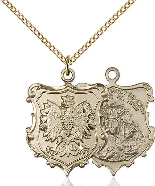 Gold Filled O/L of Czestochowa Pendant