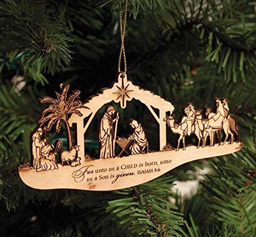 Ornament Nativity For unto us...