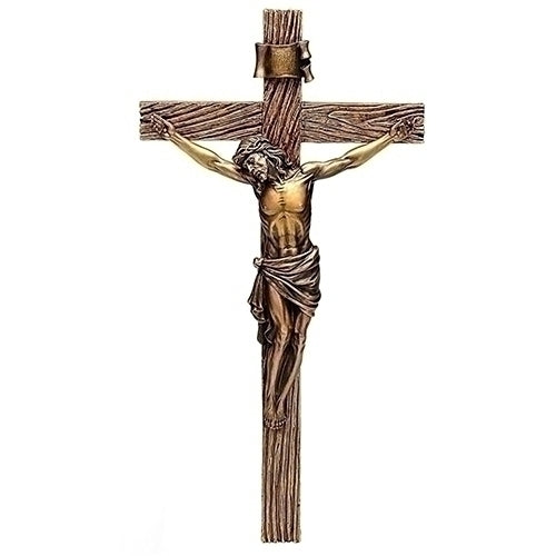 Wall Crucifix Antique Gold 20"