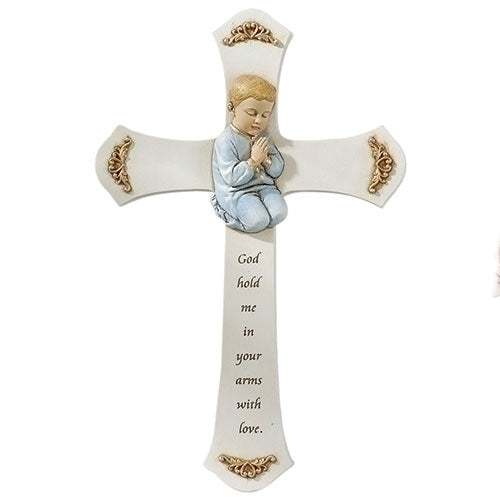 Boy Prayer Cross 8.25 "