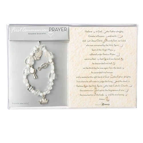 White First Communion Story Bracelet