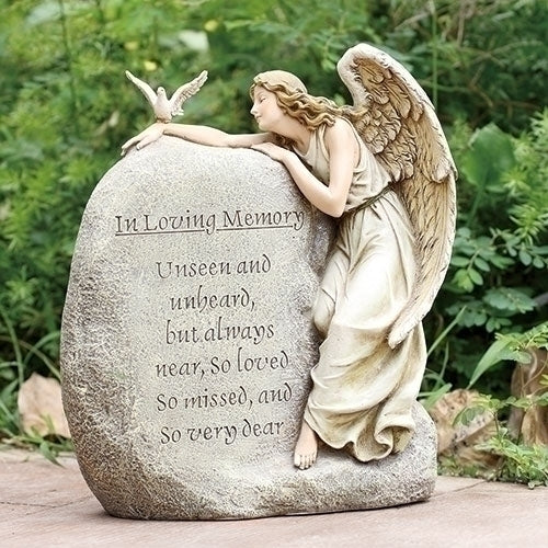 In Memory  Angel Garden Stone 11.25"