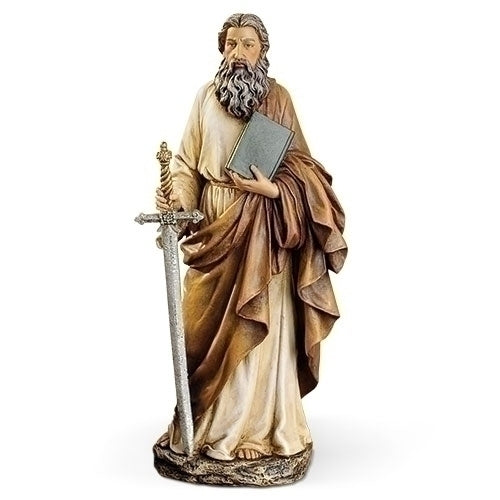 San Pablo con figura/estatua de libro 10.5"