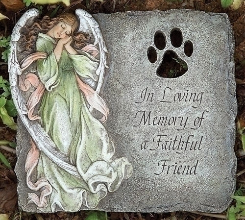 Piedra de jardín conmemorativa de mascotas
