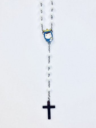 Tiny Saints Rosary (White)